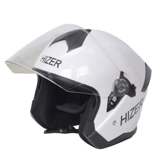 Шлем мото открытый HIZER J232 #1 (M) White (2 визора) pitbikemarket.ru