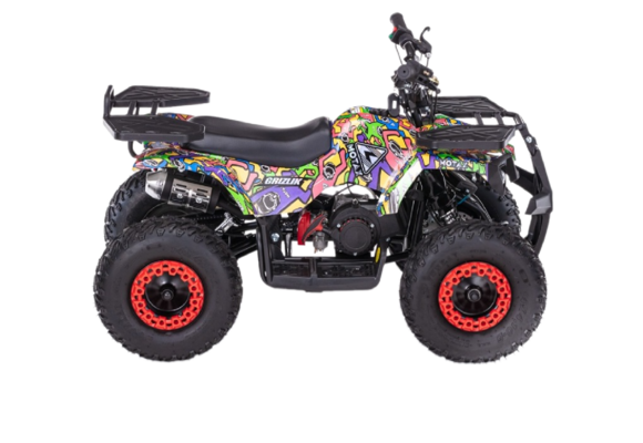 Детский бензиновый квадроцикл MOTAX GRIZLIK MINI PS BW с Механическим стартером pitbikemarket.ru
